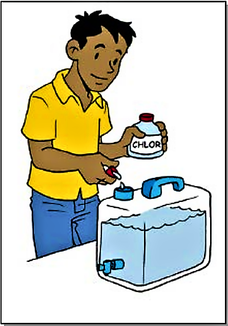 Chlorination at the household level. Source: CAWST (2009)