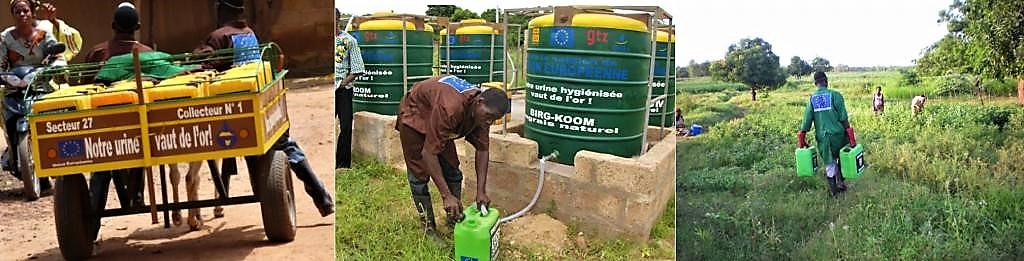 Transport, collection and final delivery to the field of human urine in Ouagadougou, Burkina Faso. Source: DAGERSKOG (2009)