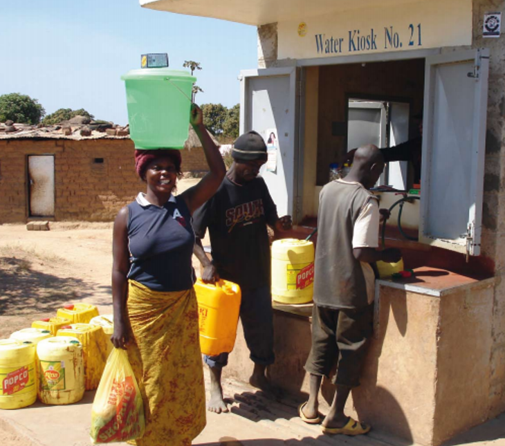 Water kiosk in Zambia