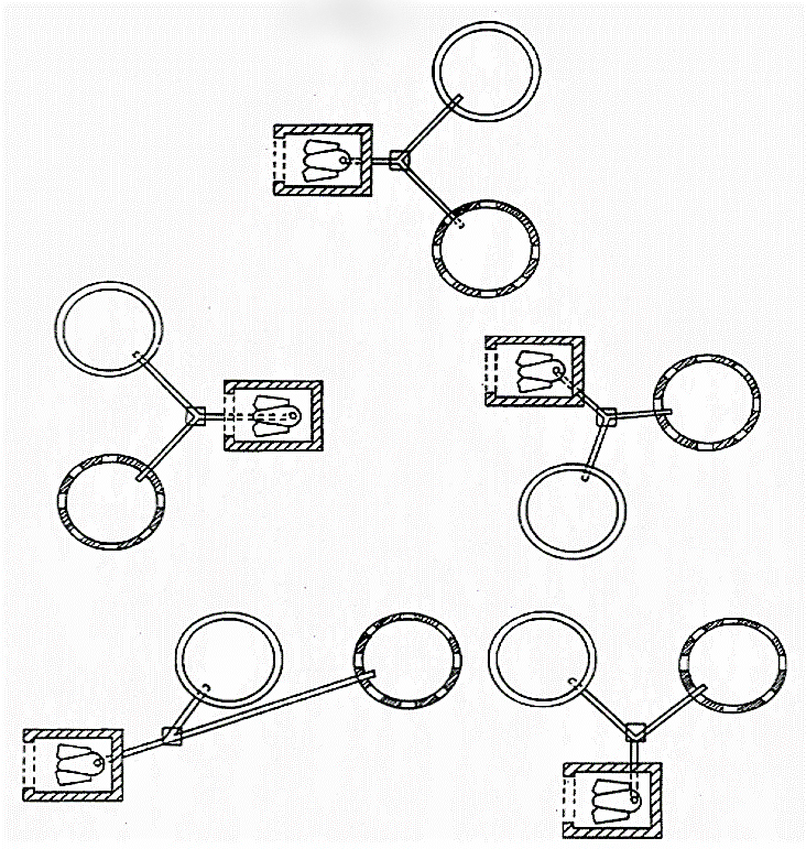 Possible geometric configuration of latrine unit and leach pits. Source: MARA (1985) 