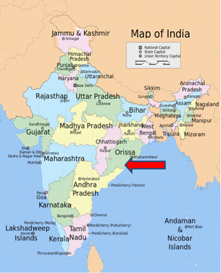 map of india